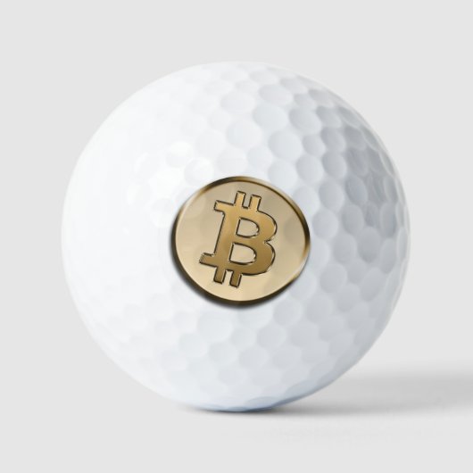 Gouden Bitcoin Golfballen (Voorkant)