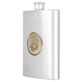 Gouden Bitcoin Klassieke Fles Flacon (Links)