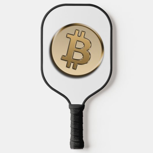 Gouden Bitcoin Pickleball Paddle (Voorkant)