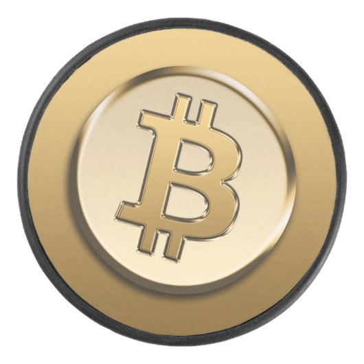 Gouden Bitcoin Puck (Voorkant)