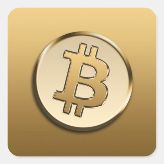 Gouden Bitcoin sticker (Voorkant)