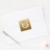 Gouden Bitcoin sticker (Envelop)