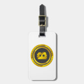 Gouden Bitcoin-symbool digitale valuta Bagagelabel (Voorkant verticaal)
