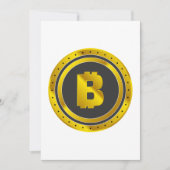 Gouden Bitcoin Symbool Digitale Valuta Kaart (Voorkant)