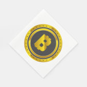 Gouden Bitcoin-symbool digitale valuta Servet (Hoek)