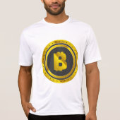 Gouden Bitcoin-symbool digitale valuta T-shirt (Voorkant)