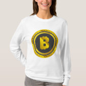 Gouden Bitcoin-symbool digitale valuta T-shirt (Voorkant)