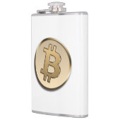 Gouden Bitcoin Vinyl Verpakte FlasK Heupfles (Links)