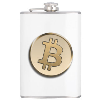 Gouden Bitcoin Vinyl Verpakte FlasK Heupfles