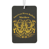 Gouden bizon die over de vlaktes loopt bij zonsond luchtverfrisser (Achterkant)