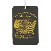 Gouden bizon illustratie met Amerikaanse kaart en  Luchtverfrisser (Achterkant)