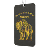 Gouden bizon in astronautenpak dat de ruimte verke luchtverfrisser (Links)