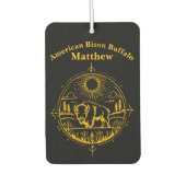 Gouden bizon in een schilderachtig landschap luchtverfrisser (Voorkant)