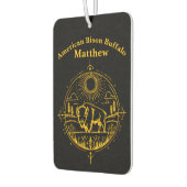 Gouden bizon in een schilderachtig landschap luchtverfrisser (Links)