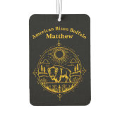 Gouden bizon in een schilderachtig landschap luchtverfrisser (Achterkant)