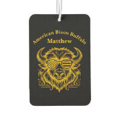 Gouden bizon in zonnebril illustratie luchtverfrisser (Achterkant)