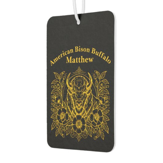 Gouden bizon tussen de bloemen luchtverfrisser (Links)