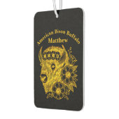 Gouden bizon versierd met bloemen en bladeren luchtverfrisser (Links)