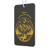 Gouden bizon zwervend onder een maanverlichte berg luchtverfrisser (Links)