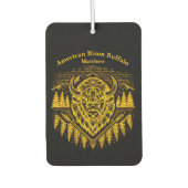 Gouden bizonkop met bergen en bomen luchtverfrisser (Voorkant)