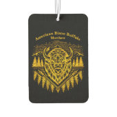 Gouden bizonkop met bergen en bomen luchtverfrisser (Achterkant)