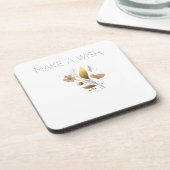 Gouden Blad Bloemen Minimaal Art Bier Onderzetter (Linkerzijde)