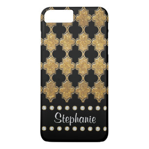 Gouden Blad Diamanten Juwelen Vierbladig Traliepat Case-Mate iPhone Case