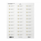 Gouden blad eenvoudige elegante retour adreslabels etiket (Full Sheet)