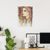 Gouden Blad Fantasy Kunst van Molly Harrison Poster (Thuiskantoor)