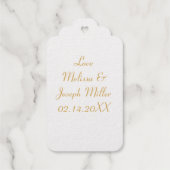 Gouden Blad Foliage Trouwfeest Cadeaulabels (Achterkant)