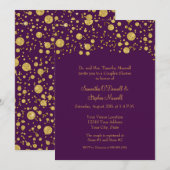 Gouden Blad Glitter Confetti Stippen Koppels Bruis Kaart (Voorkant / Achterkant)