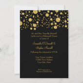 Gouden blad glitters confetti stippen Elegante rep Kaart (Voorkant)