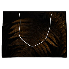 Gouden blad groot cadeauzakje