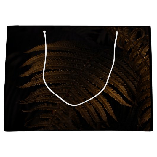 Gouden blad groot cadeauzakje (Voorkant)