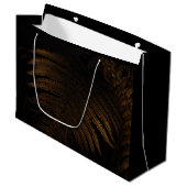 Gouden blad groot cadeauzakje (Voorkant Gekanteld)