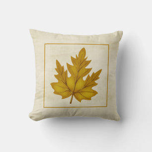 Gouden Blad Herfst Seizoen Thema Kussen Ontwerp 2