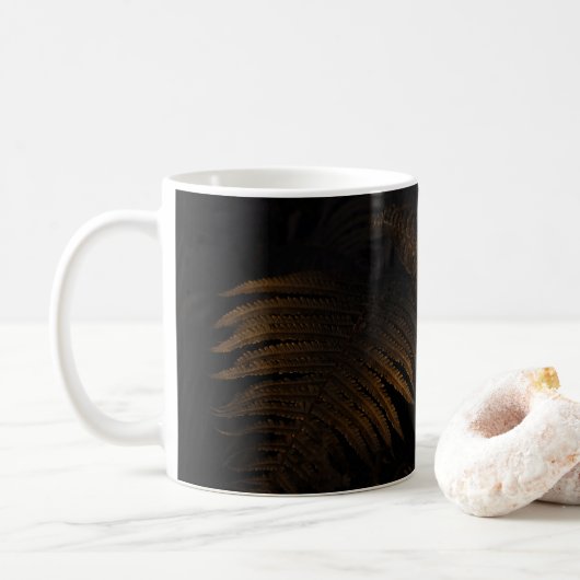 Gouden blad koffiemok (Met donut)