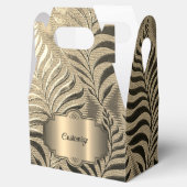 Gouden Blad Motief Gable Bedankdoosjes (Geopend)