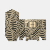 Gouden Blad Motif Tent Bedankdoosjes (Uitgevouwen)