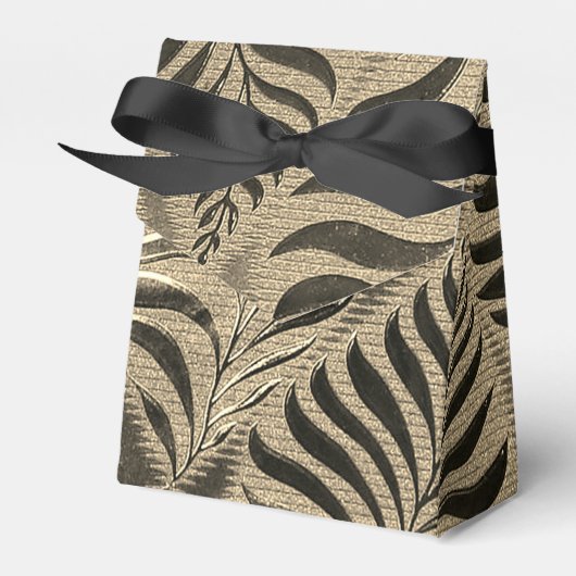 Gouden Blad Motif Tent Bedankdoosjes (Voorkant Zijde)