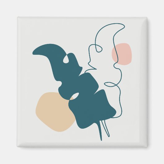 Gouden blad ontwerp magneet (Voorkant)