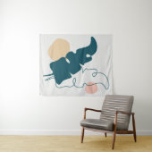 Gouden blad ontwerp wandkleed (In Situ (horizontaal))