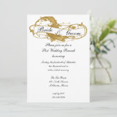 Gouden Blad Post-Huwelijksbrunch Kaart (Staand voorkant)