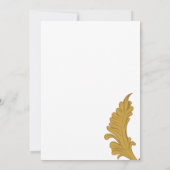 Gouden Blad Post-Huwelijksbrunch Kaart (Achterkant)