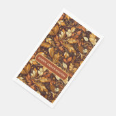 Gouden bladeren aanpasbaar servet (Hoek)