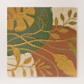 Gouden Bladeren Abstract Legpuzzel (Horizontaal)