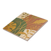 Gouden Bladeren Abstract Tegeltje (Zijkant)