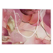 Gouden Bladeren Bourgondië Blush Roze Groot Cadeauzakje (Achterkant)