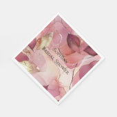 Gouden Bladeren Bourgondië Blush Roze Servet (Hoek)