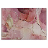 Gouden Bladeren Bourgondië Blush Roze Snijplank (Voorkant)